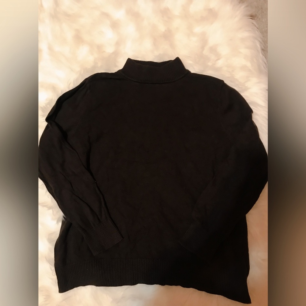brown turtleneck